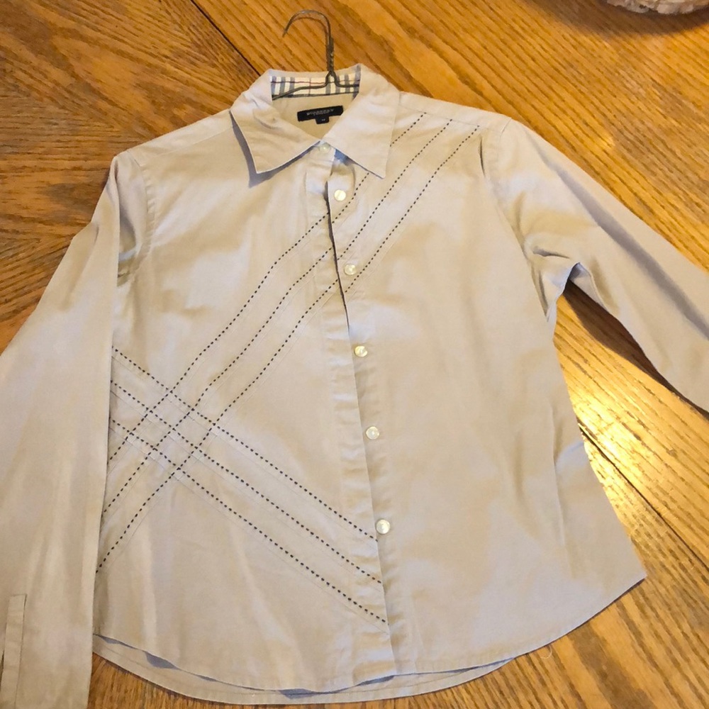 Burberry button down blouse.